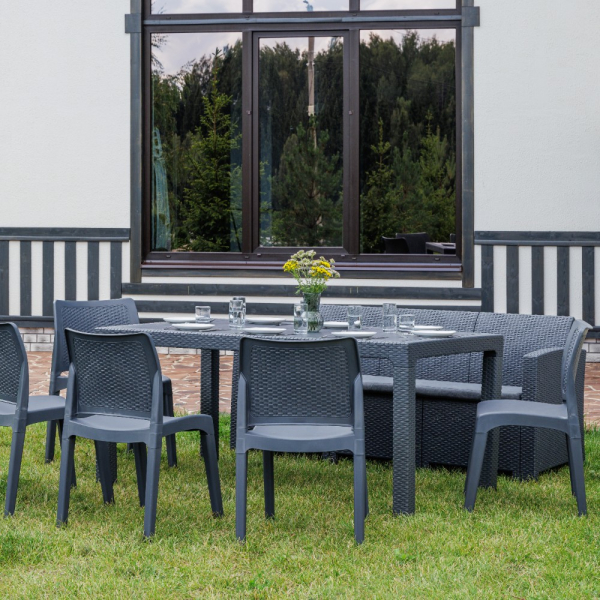 Обеденный комплект Royal Family JULY XXL графит