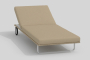 Шезлонг COSTA бежевый - белый каркас