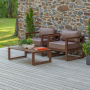 Набор садовой мебели CAPRI / 3 предмета: 2 кресла, столик / коричневый (S2B)