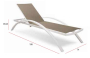 Шезлонг металлический Oliver, белый, тортора