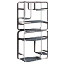 Комплект стеллажей Step 3+ Step 1, цвет-серо-бежевый Ral 7036, полки-темно-серые Ral 7024