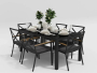 Обеденная Группа Calma 180 карбон/чёрный
