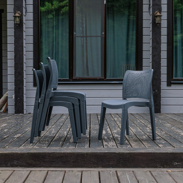 Комплект обеденных стульев Royal Family JULY (4шт) графит