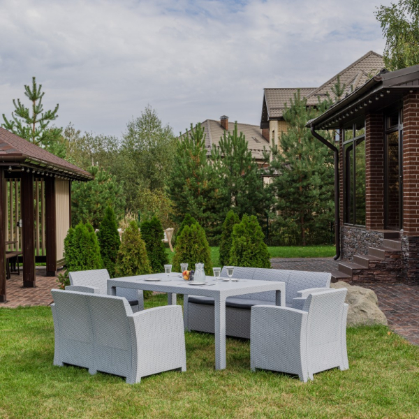 Комплект Royal Family GRAND LANA DINING L светло-серый