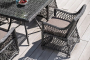 АЙРИШ обеденная группа плетеная на 4 персоны, цвет графит