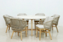 Комплект деревянной мебели Mali, круглый стол, 6 персон