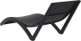 Шезлонг-лежак пластиковый Slim черный