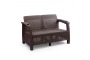 Диван двухместный YALTA SOFA 2 SEAT (Ялта) темно коричневый из пластика под искусственный ротанг