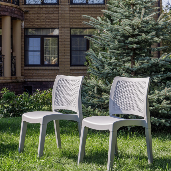 Комплект обеденных стульев Royal Family JULY (2шт) светло-серый