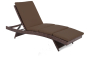MARA шезлонг-лежак коричневый из искусственного ротанга