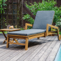 Комплект из шезлонга Royal Family PAOLO из акации (teaklook) и столика RAMON из акации (teaklook)