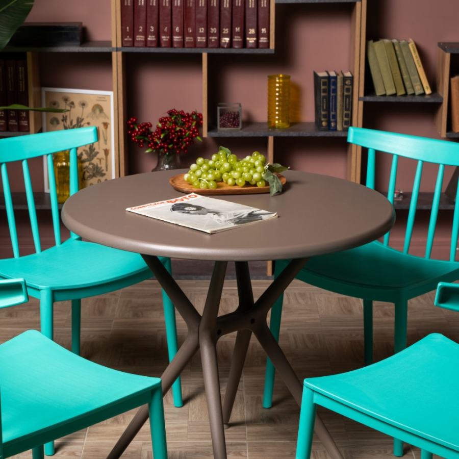 Комплект стол TOM (Капучино) + 4 стула KAI (Тиффани)