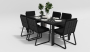 MALIA комплект обеденный карбон/чёрный 180 без подлокотников
