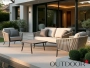 Комплект мебели из роупа OUTDOOR Аликанте (2-местный диван, 2 кресла, кофейный стол), серый микс
