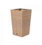 КАПУЧИНО кашпо для цветов плетеное из искусственного ротанга, цвет соломенный