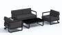 Лаунж зона SILENA антрацит - каркас карбон