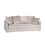 Диван Mores трехместный раскладной бежевый с кантом