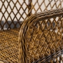 Кресло Уэльс ажурное плетение с подушкой Мореная лиственница
