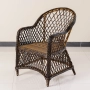 Кресло Уэльс ажурное плетение с подушкой Дуб