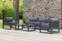 Набор садовой мебели CAPRI / 4 предмета: диван, 2 кресла, столик / серый (S4A)