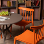 Комплект стол TOM (капучино) + 4 стула KAI (оранжевый)