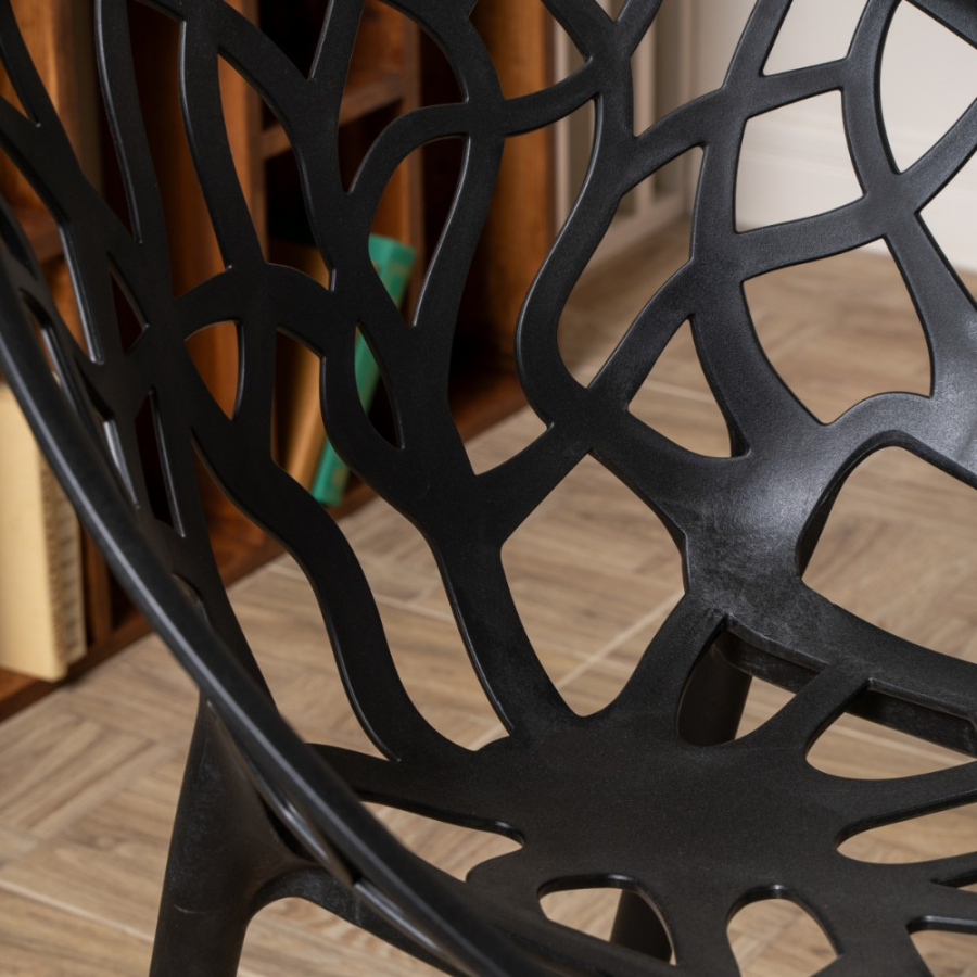 Комплект стол TOM (черный) + 4 стула ARIA (черный)