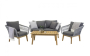 Paris Sofa Set Gray комплект для отдыха из роупа