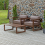 Набор садовой мебели CAPRI / 3 предмета: 2 кресла, столик / коричневый (S2B)