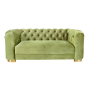 Диван двухместный велюровый оливковый