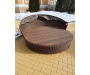 Стильяно плетеная кровать круглая коричневая