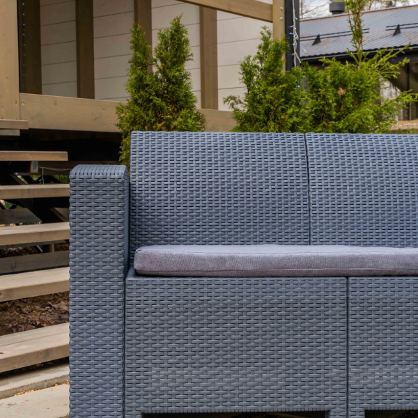 Трехместный диван Royal Family LANA LUX графит