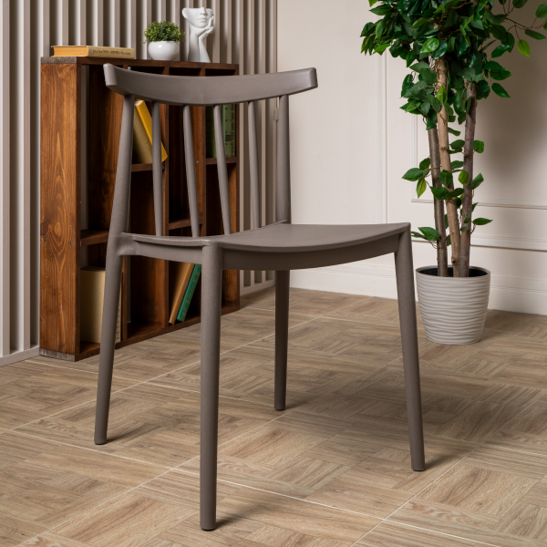 Пластиковый стул RoyalFamily Kai (Кай) капучино