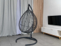 Подвесное кресло-кокон OSTIN шнур темно-серый + каркас