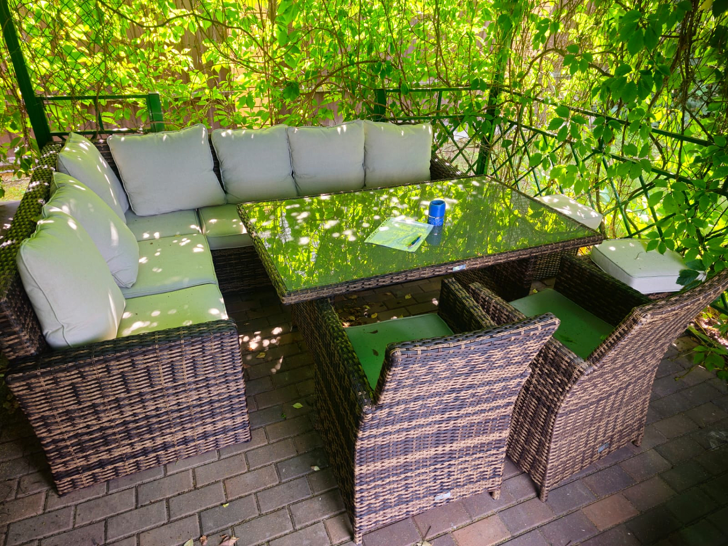 Обеденный комплект из искусственного ротанга ZORRO PLUS DOUBLE