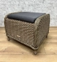 Оттоманка пуф серии BAVARIA (Бавария) бежево-коричневый из искусственного ротанга