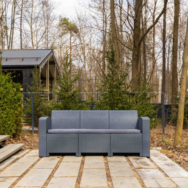 Трехместный диван Royal Family LANA LUX графит