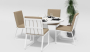 VOGLIE ROUND обеденная группа белый/бежевый