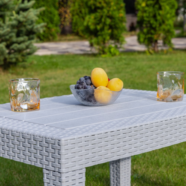 Лаунж зона Royal Family LANA XL светло-серый с трехместным диваном, креслами и столом