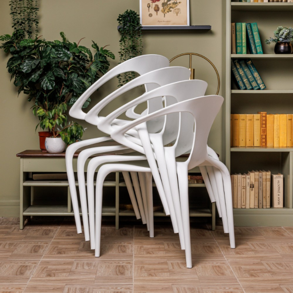 Комплект обеденных стульев Royal Family MAY (4 шт.) белый