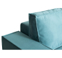 Диван Bergamo трехместный с канапе правый раскладной бирюзовый