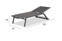 Visby лежак цвет антрацит, алюминий-текстилен