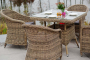 Фредо обеденная группа (соломенная) из искусственного ротанга