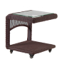 CHELSEA Стол боковой на роликах коричневый/серый