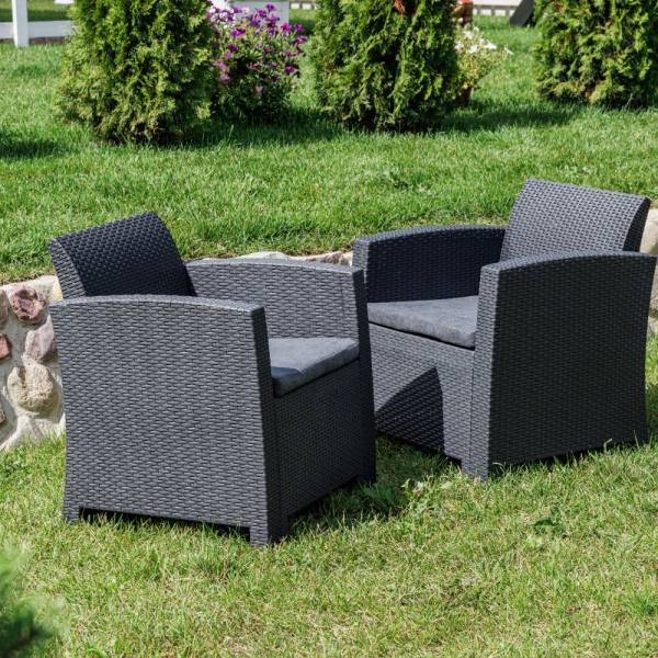 Комплект из двух кресел Royal Family LANA графит