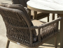 Комплект мебели из ротанга OUTDOOR Прованс (стол, 4 стула), узкое плетение, капучино