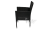 Набор мебели Аскер мини 4 уп. (2 стула Аскер с под. + стол 70 см 2 уп., каркас черн, ротанг черн.)