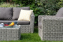 ФАБРИЦИЯ лаунж-зона из искусственного ротанга, цвет серый