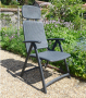 Кресло пластиковое складное Acquamarina антрацит