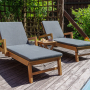 Комплект из 2-х шезлонгов Royal Family PAOLO из акации и столика Royal Family LUCIO
