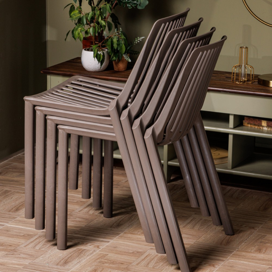 Комплект стол TOM (капучино) + 4 стула NICO (капучино)